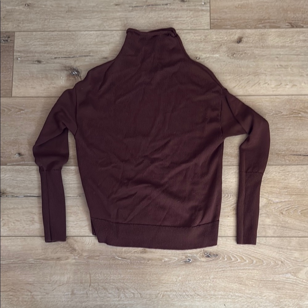 Wilfred Brown Cowl Neck Sweater Knit